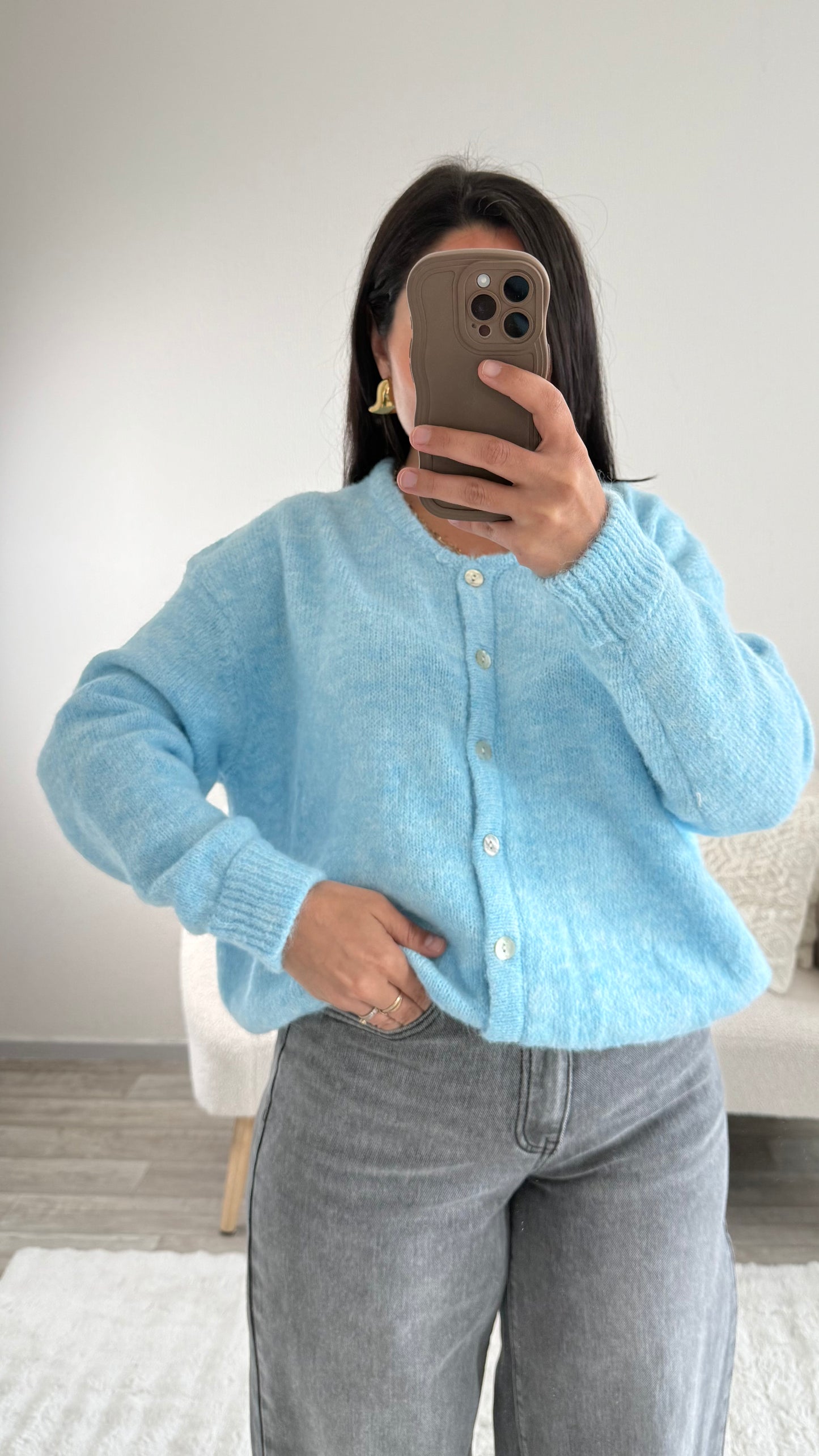 CARDIGAN EMMA BLEU CIEL