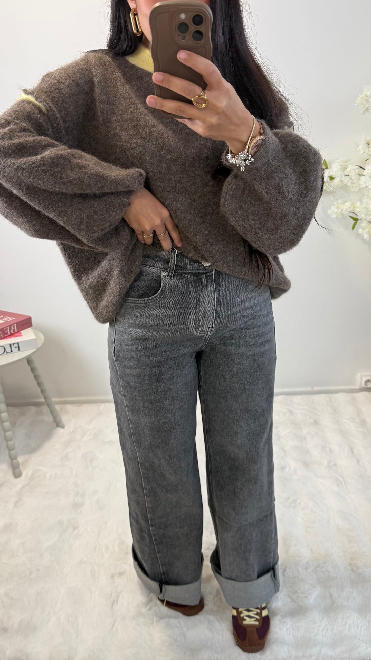 JEANS WIDE BAGGY GRIS
