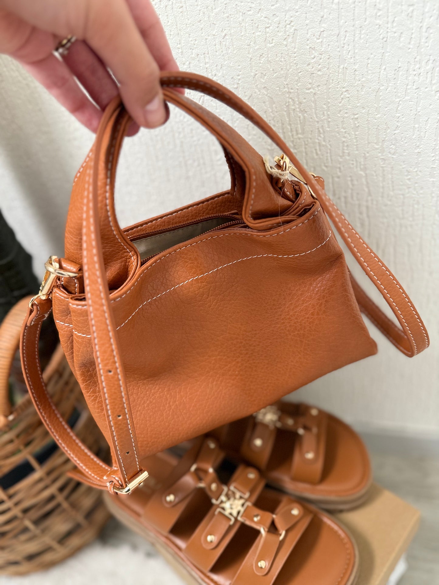 SAC MINI POPO CAMEL FONCÉ