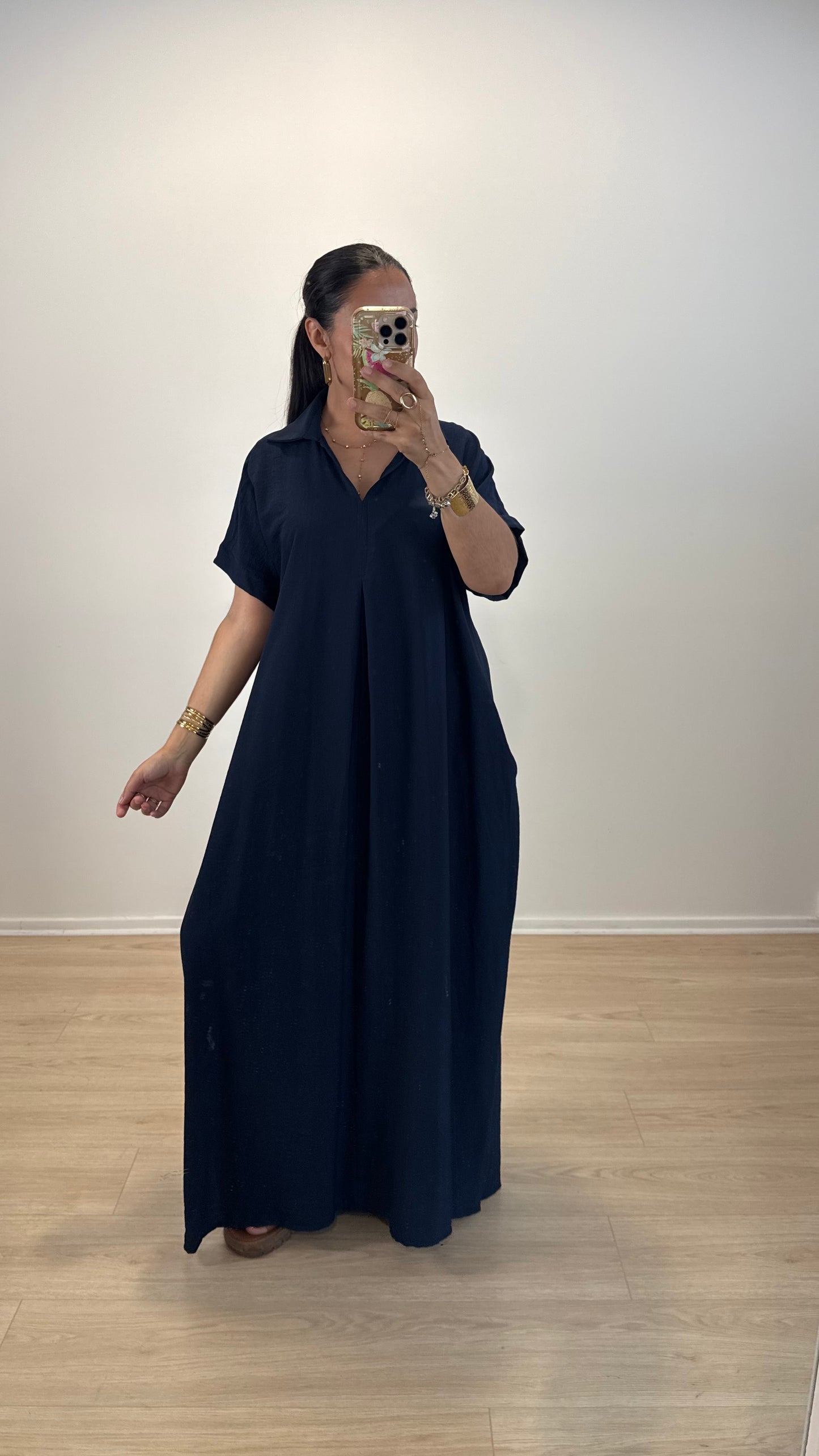 ROBE THALYA BLEU MARINE