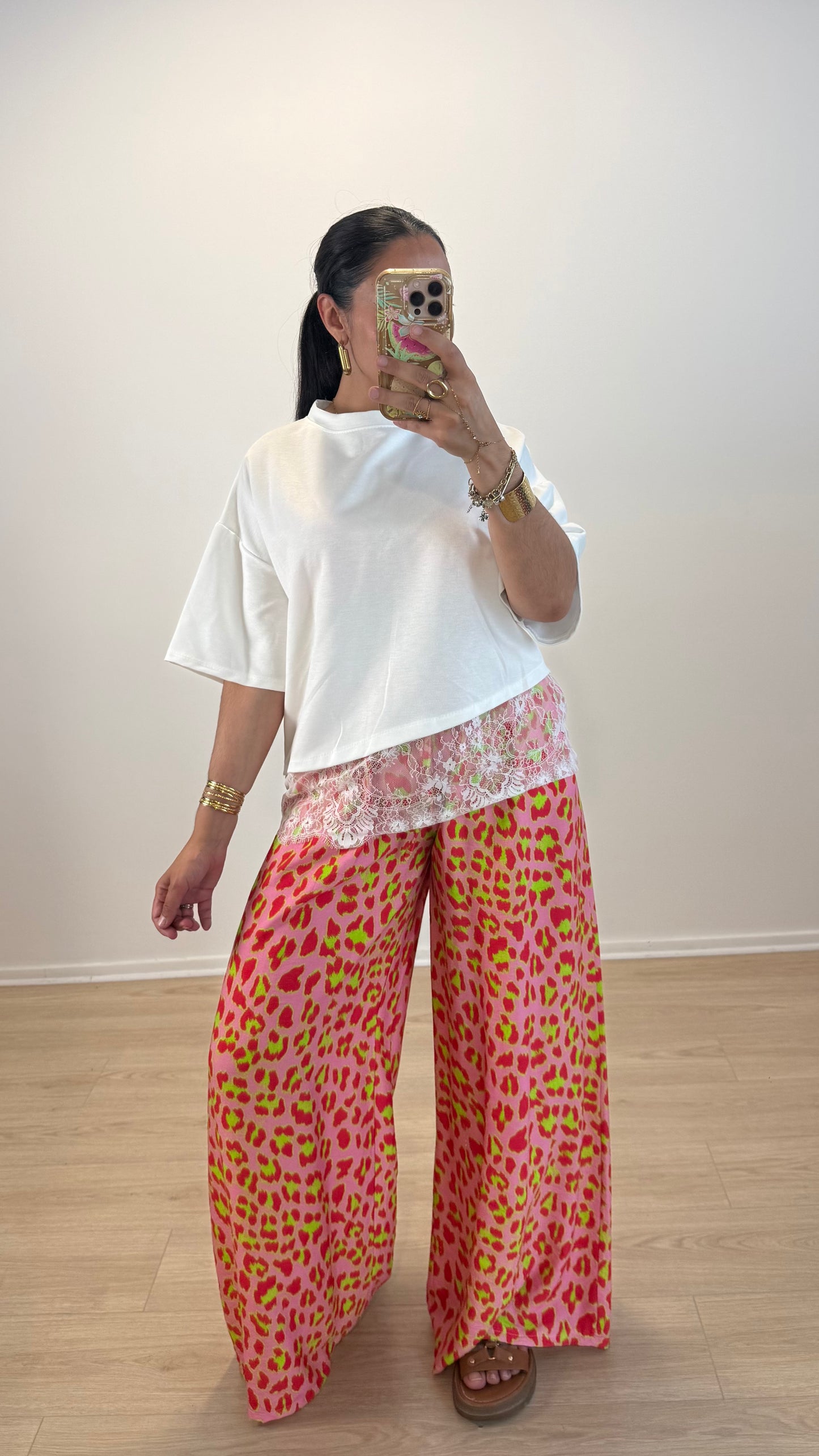 PANTALON EMY LÉOPARD ROSE