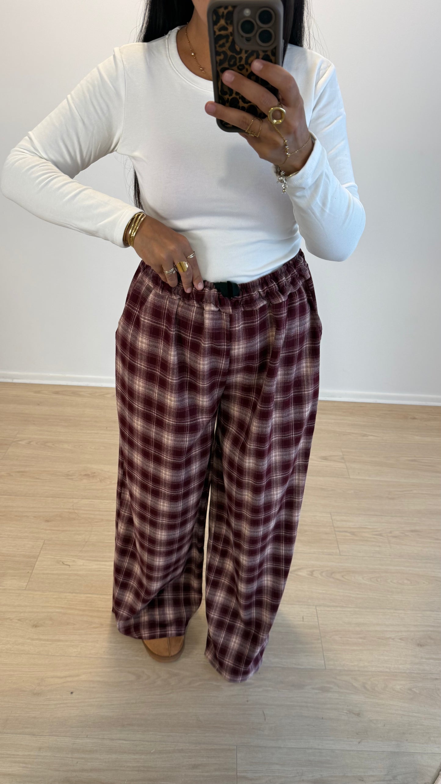 PANTALON ARMELLE BORDEAUX
