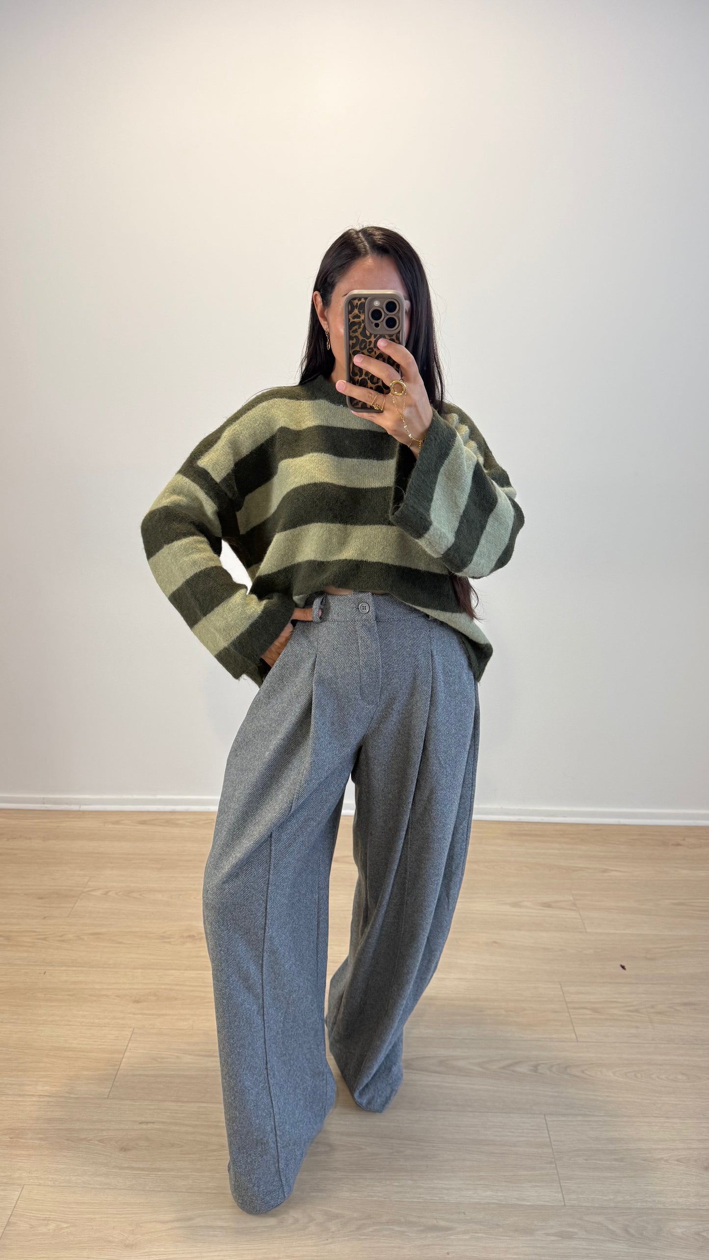 PULL MAYLIS KAKI&OLIVE
