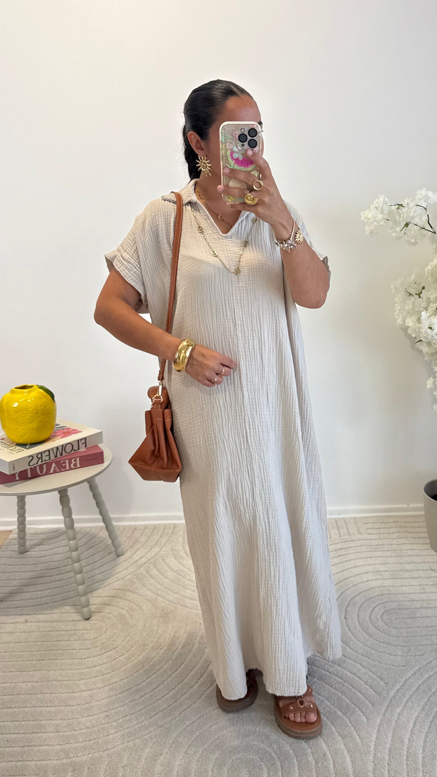 ROBE LÉA BEIGE