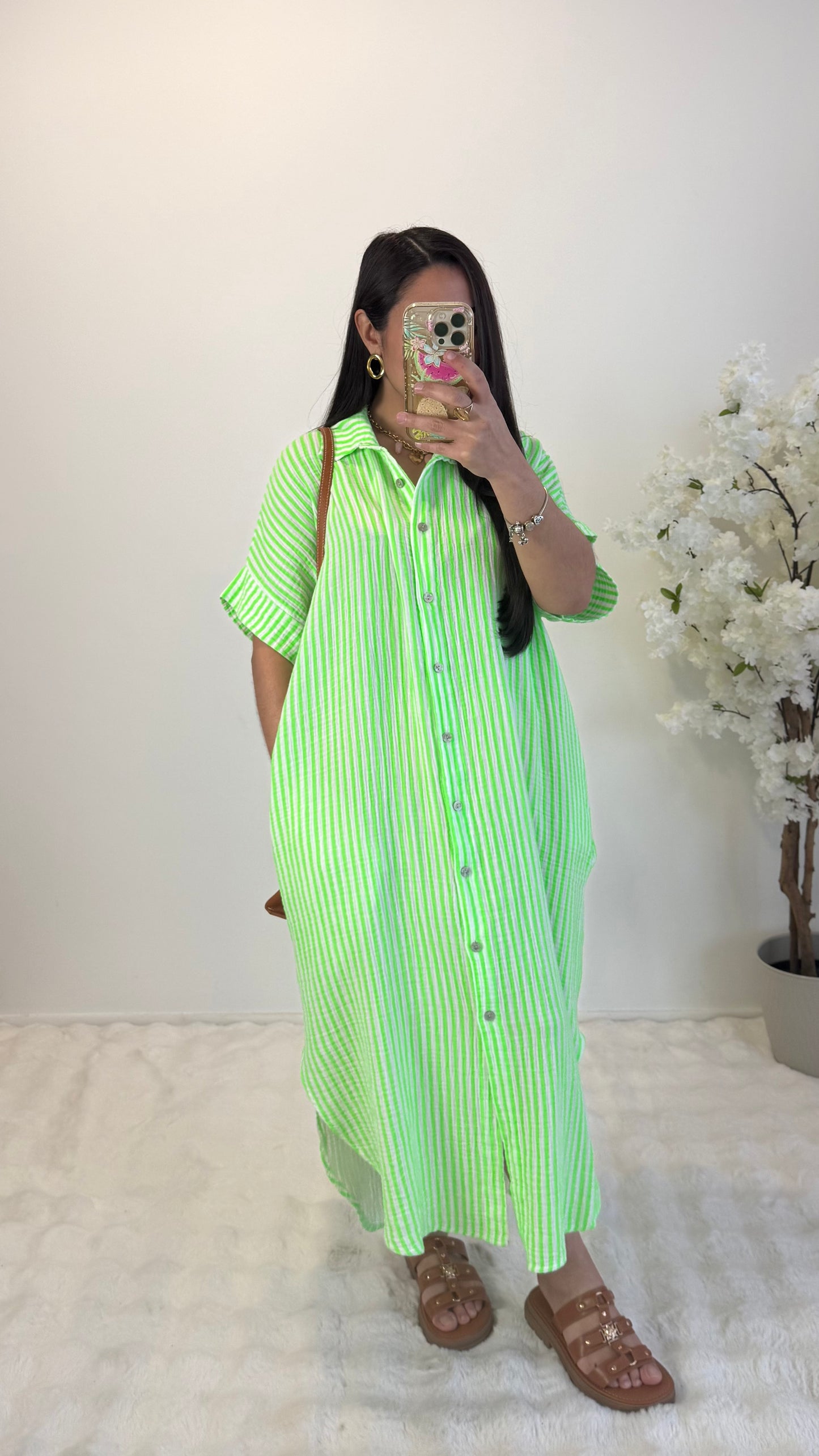 ROBE CHEMISE MARINA VERT
