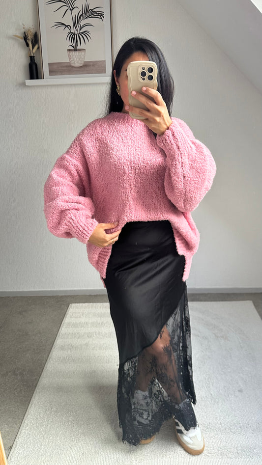 PULL DOUDOU COURT ROSE