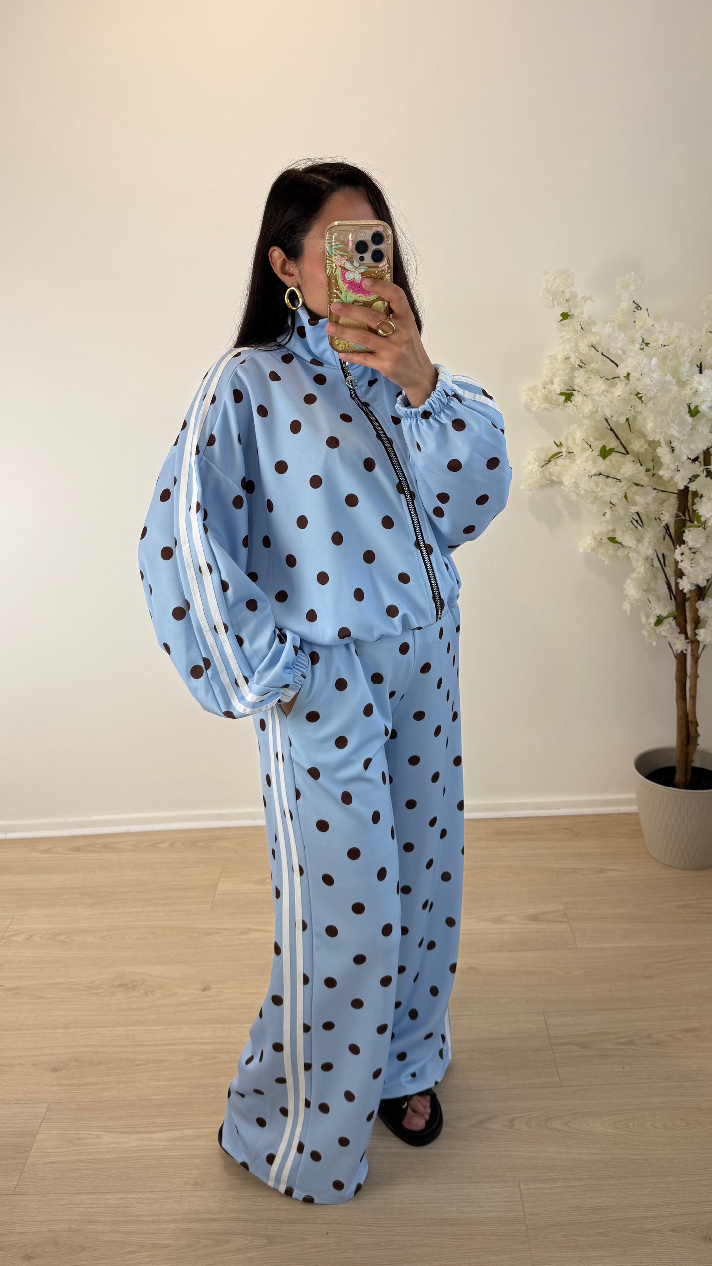 BAS DE JOGGING POIS BLEU