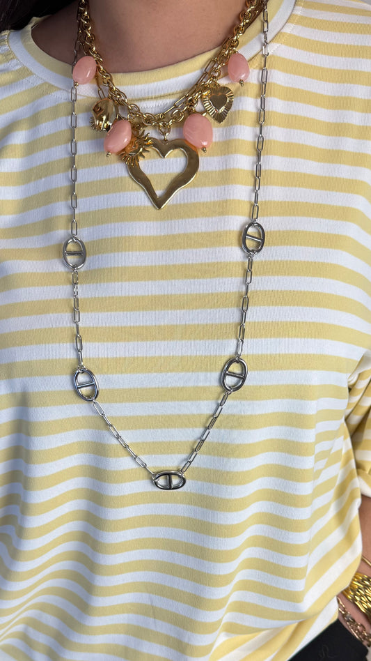 SAUTOIR ONYX ARGENTÉ XL