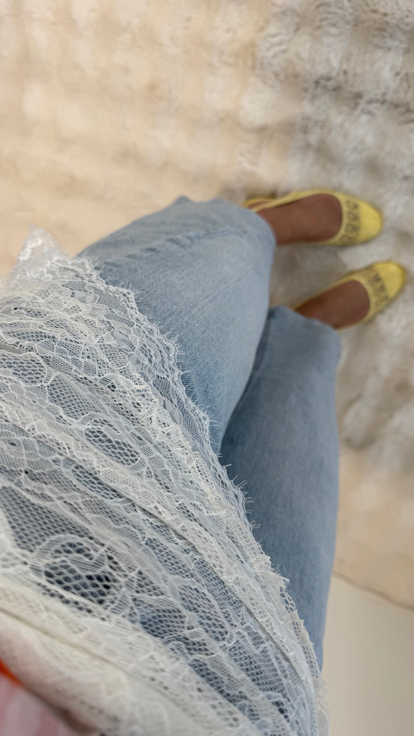 FOULARD DENTELLE BLANC