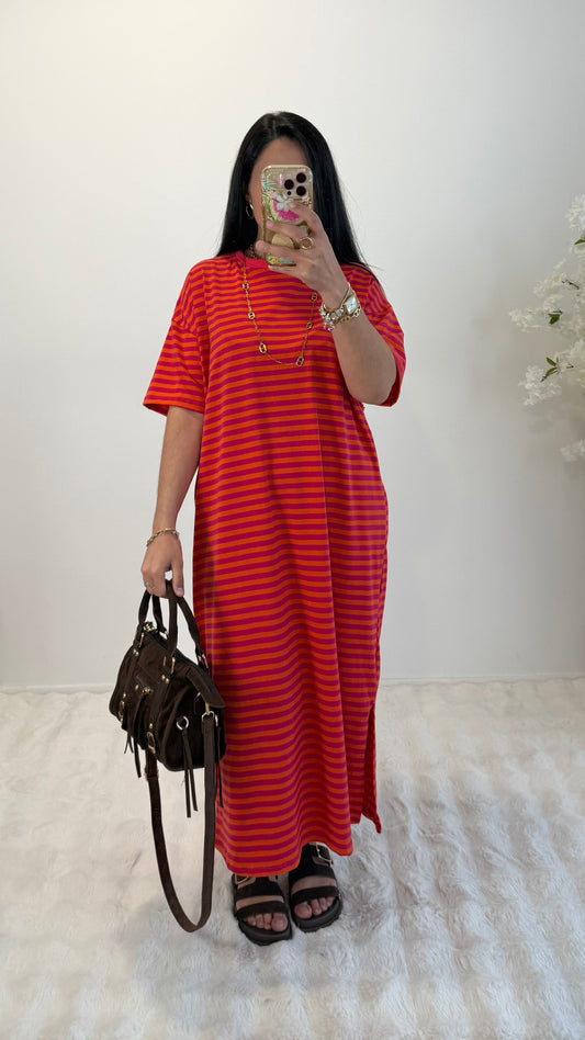 ROBE ISIS FUSHIA&ORANGE