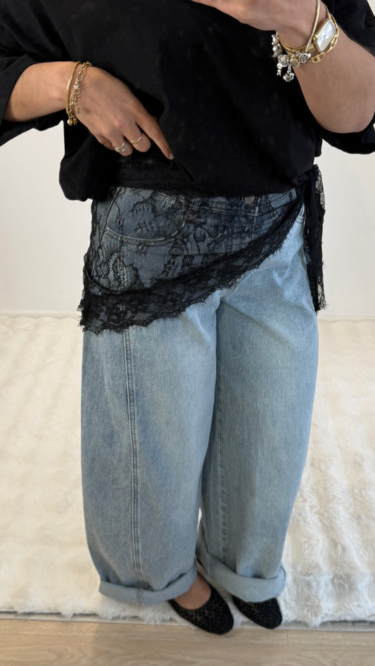 FOULARD DENTELLE BLACK