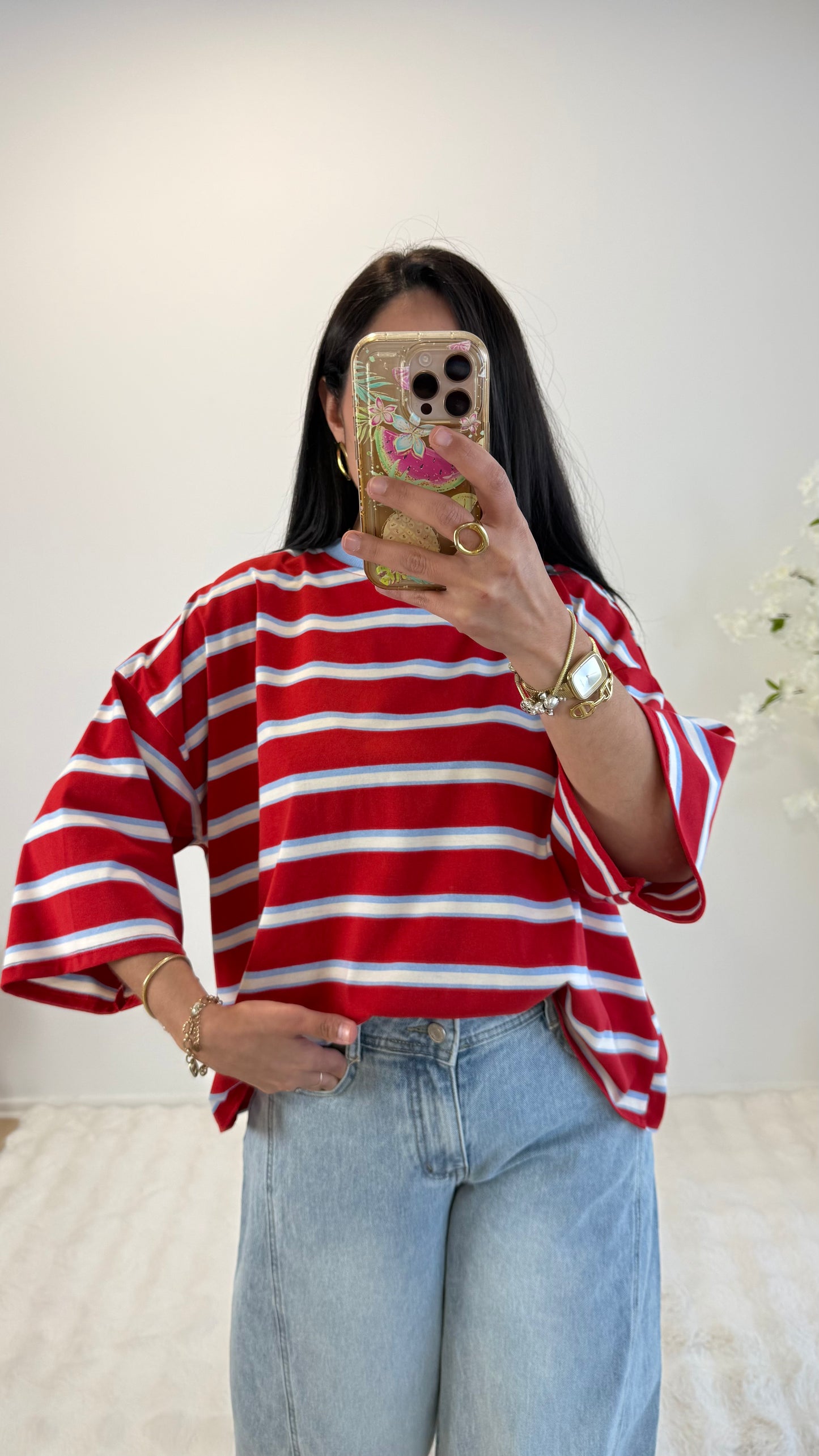 TEE SHIRT PALMA ROUGE