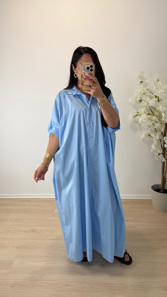 ROBE CHEMISE AMALIA BLEU CIEL