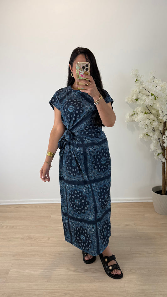 ROBE BANDANA BLEU MARINE