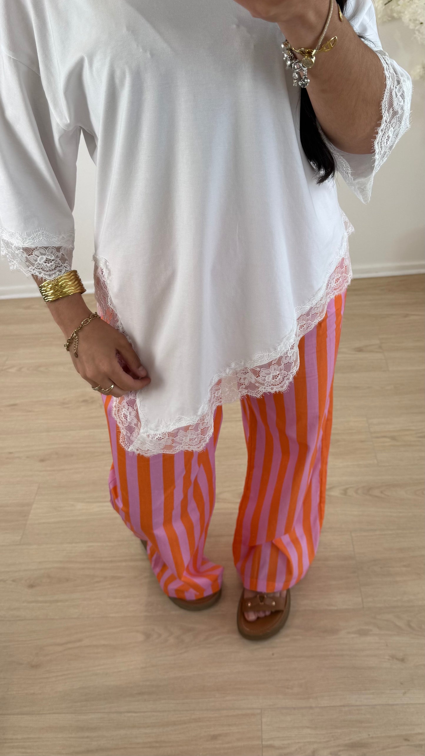PANTALON MAELY ROSE&ORANGE