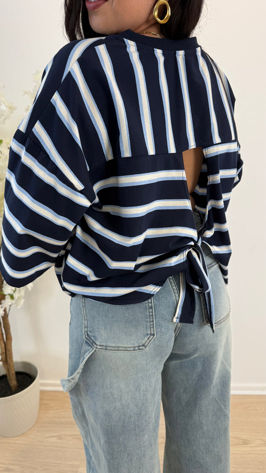 TEE SHIRT PALMA BLEU MARINE