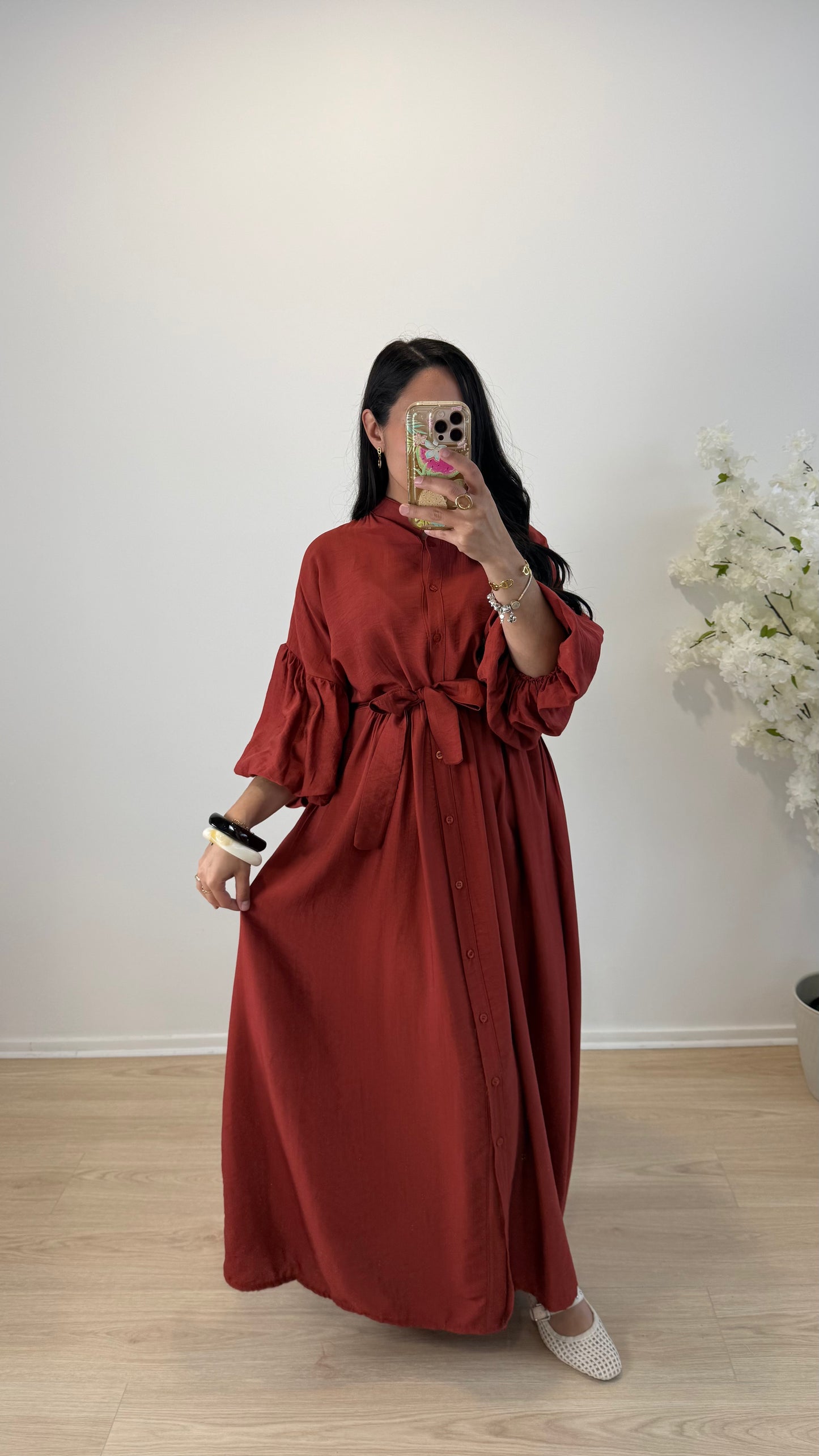 ROBE DINA TERRACOTTA