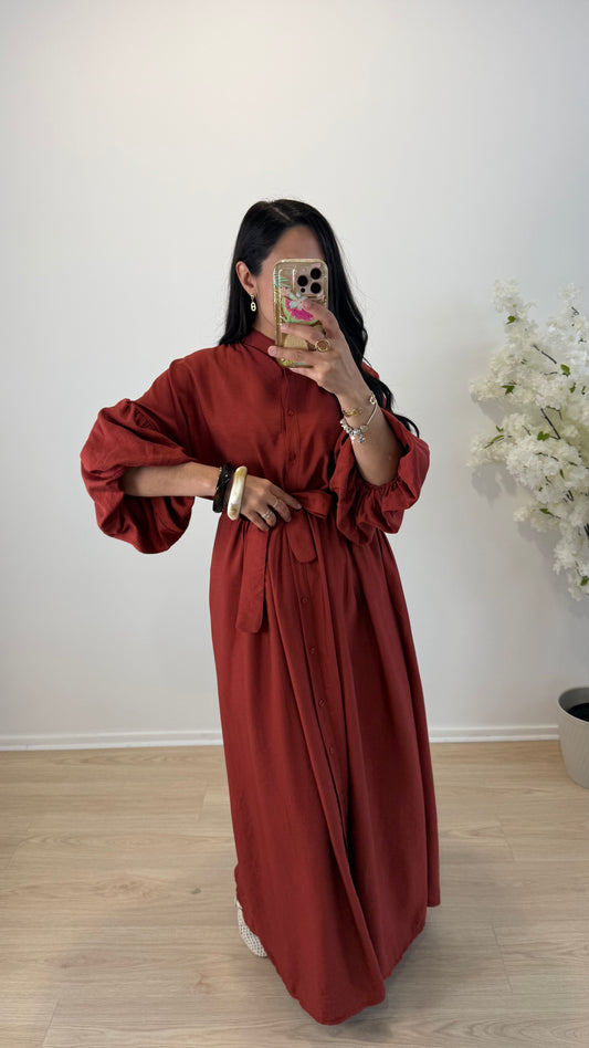 ROBE DINA TERRACOTTA