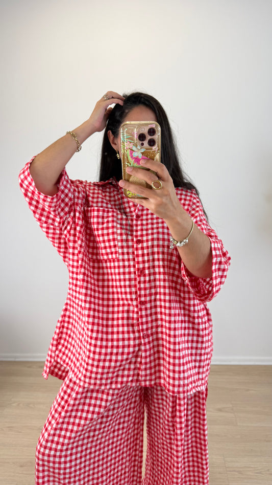 CHEMISE VICHY ROUGE