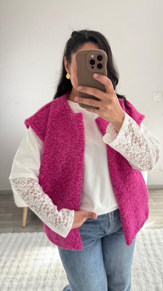 GILET SORAYA FUSHIA