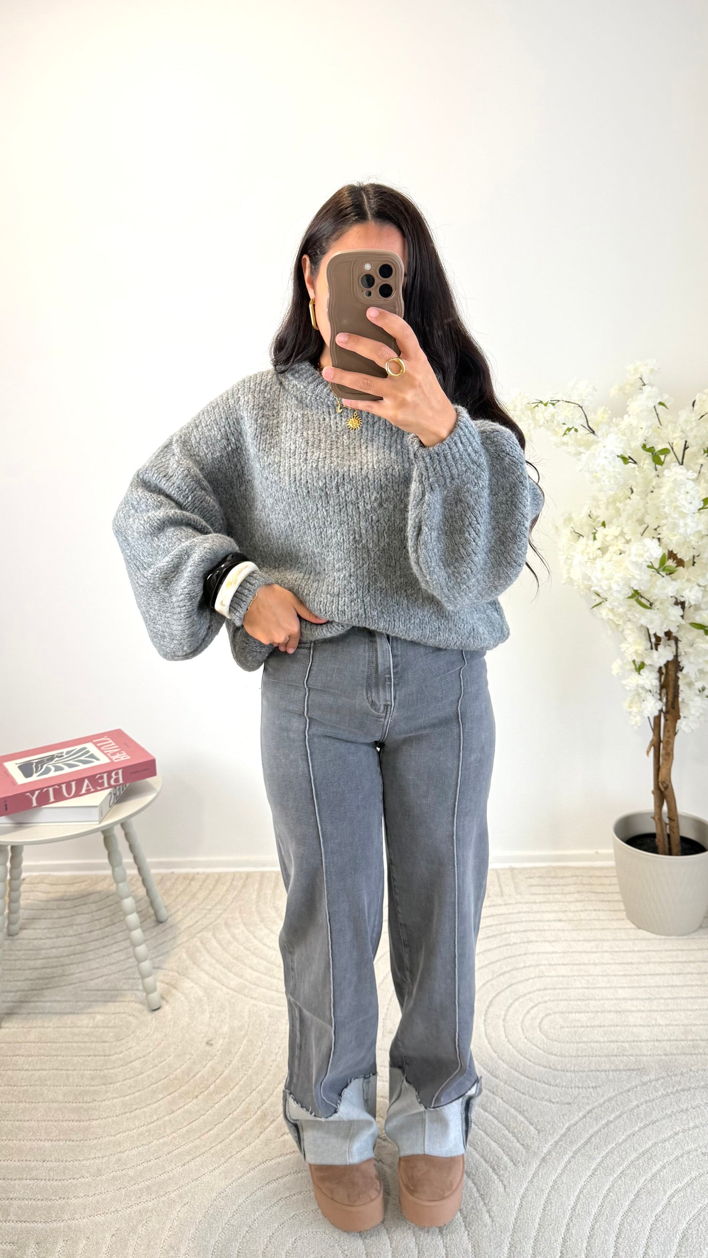 PULL MOANA GRIS FONCÉ