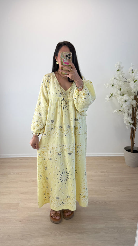 ROBE ASSIA BANDANA JAUNE