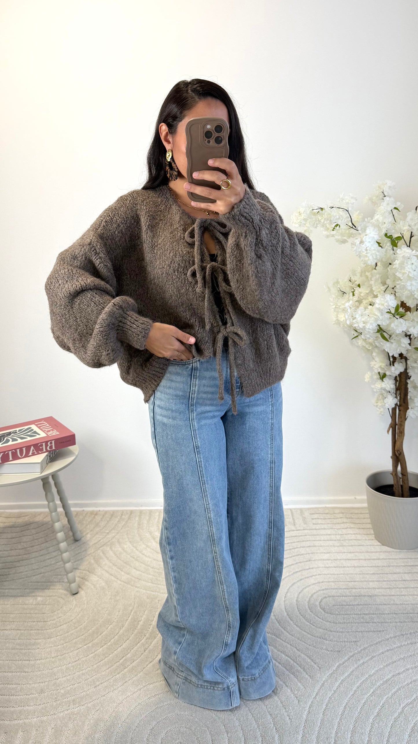 PULL OPALINE UNI NOISETTE