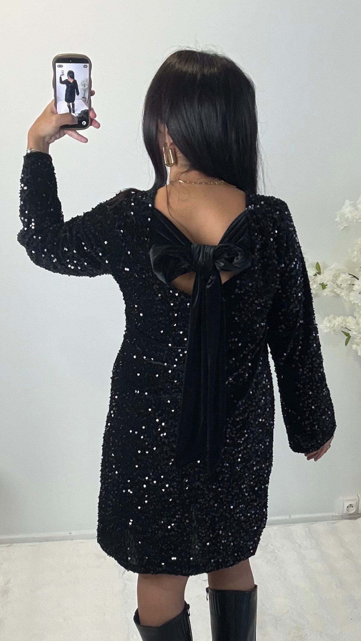 ROBE SEQUINS BLACK