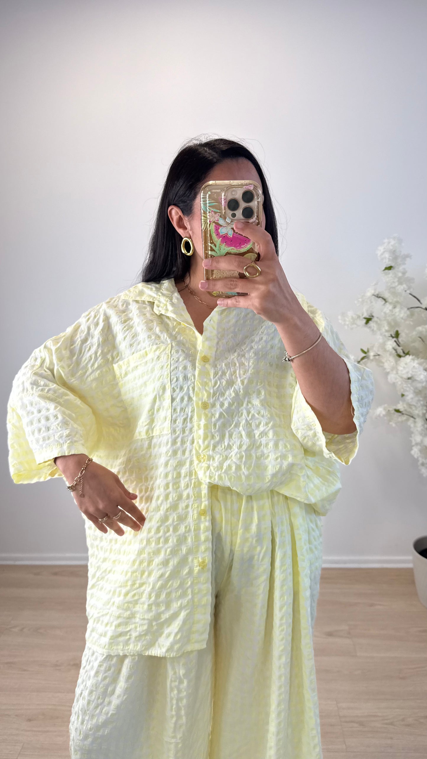 CHEMISE VICHY JAUNE