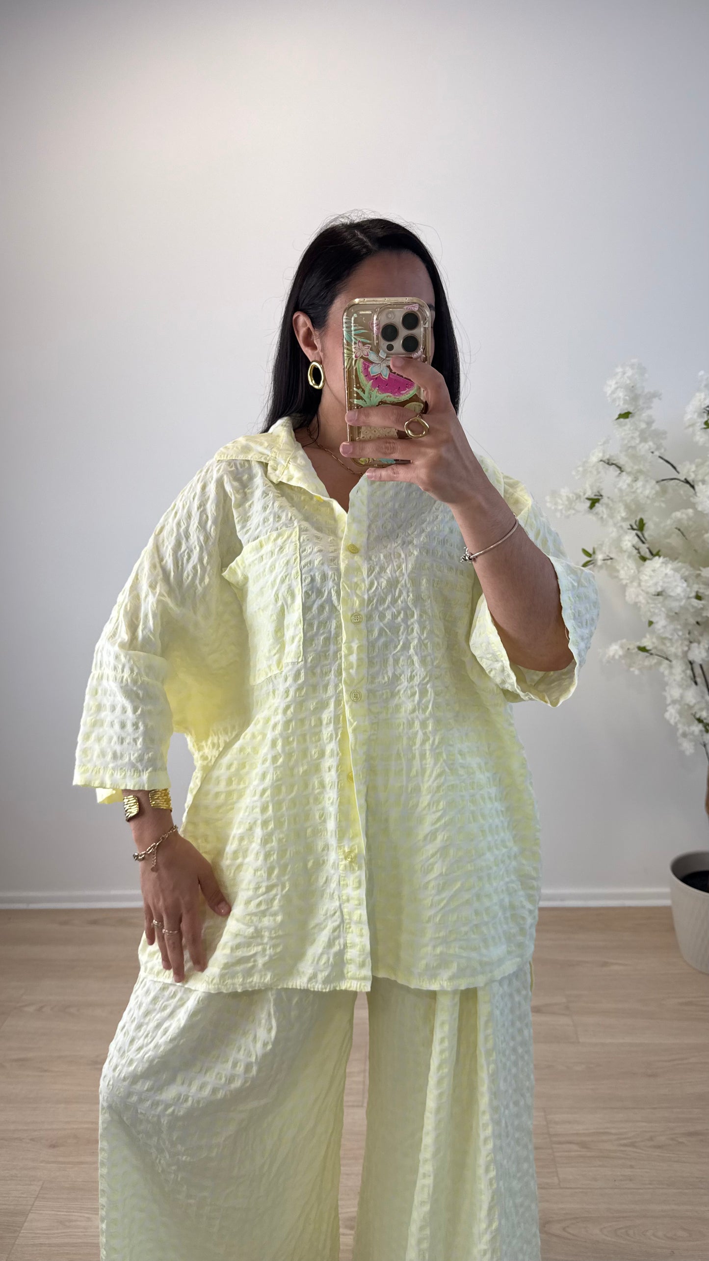 CHEMISE VICHY JAUNE