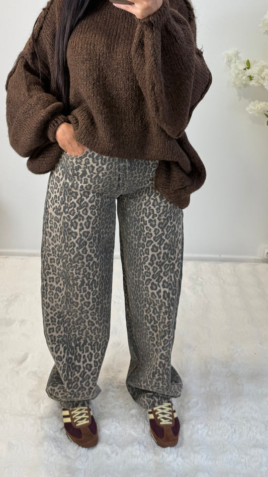 JEANS BALLON LÉOPARD