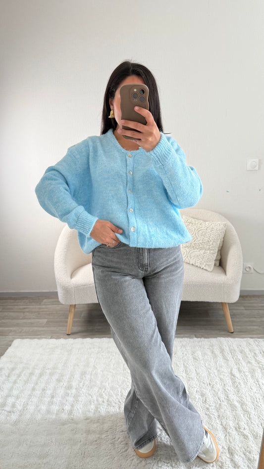 CARDIGAN EMMA BLEU CIEL