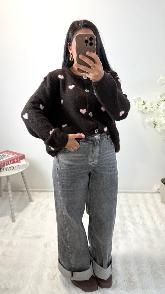 CARDIGAN LOVE CHOCO