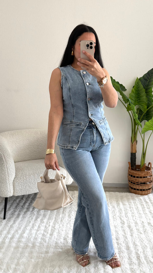 JEANS LEEWANE WIDE LEG