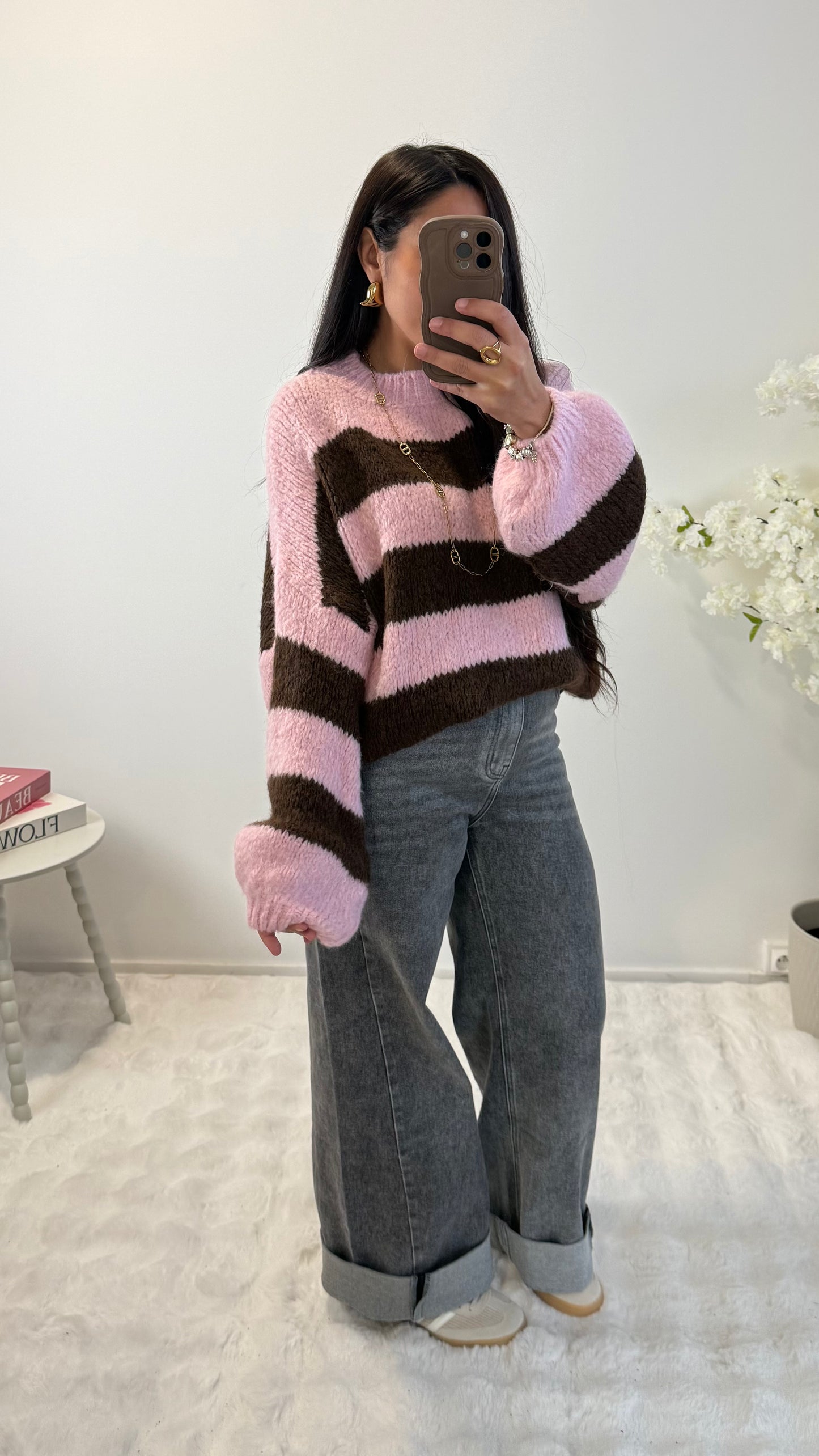 PULL NILA RAYÉ ROSE&CHOCO