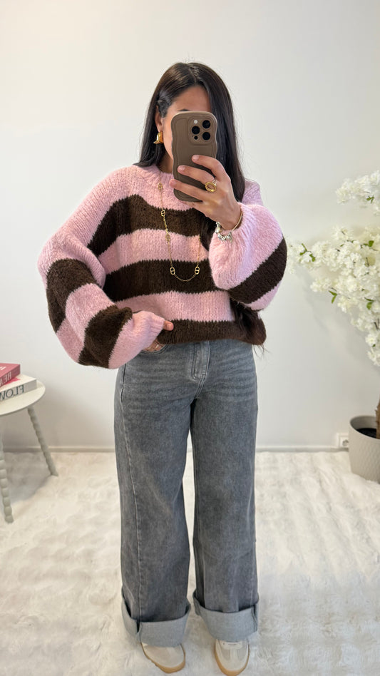 PULL NILA RAYÉ ROSE&CHOCO