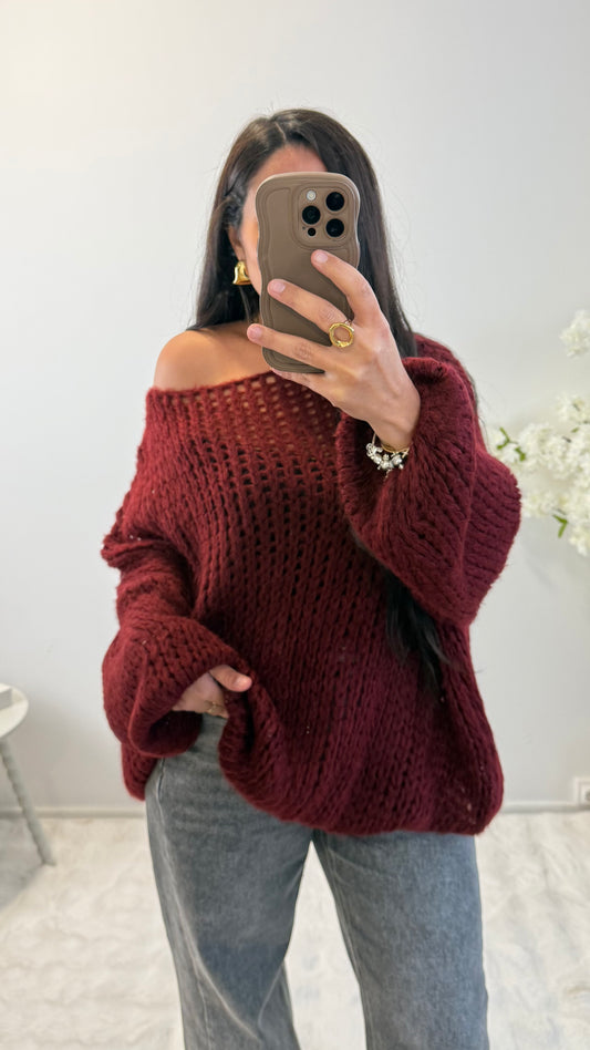PULL JESSICA BORDEAUX