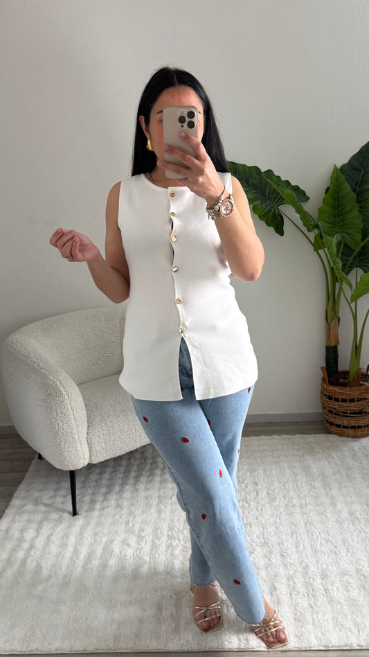 HAUT ZARA BLANC