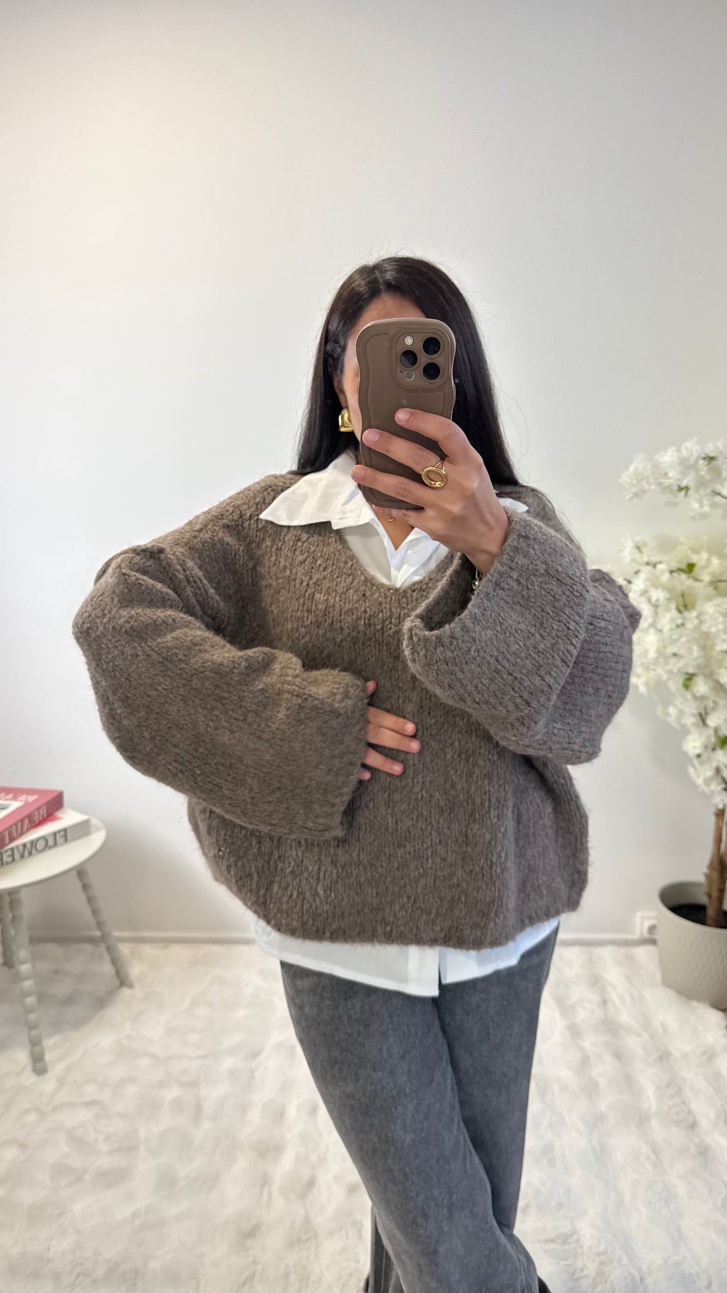 PULL LILOU NOISETTE