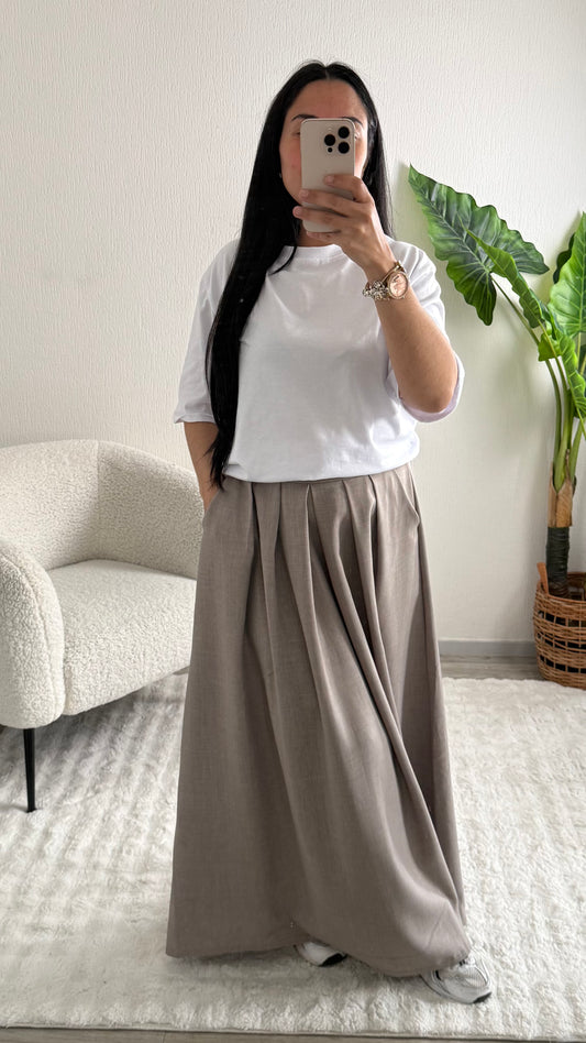 JUPE YASMINE TAUPE