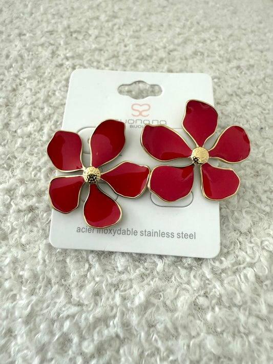 BOUCLES D'OREILLES ESTELLE ROUGE