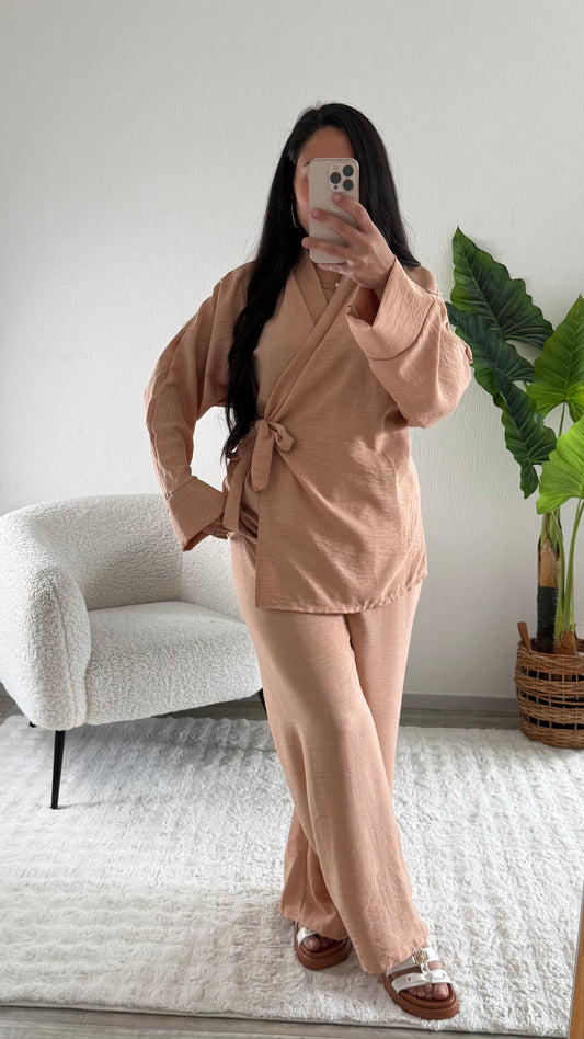 ENSEMBLE KIMONO SAUMON