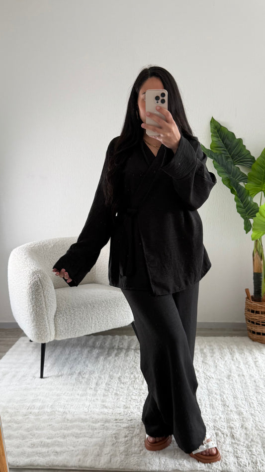 ENSEMBLE KIMONO BLACK