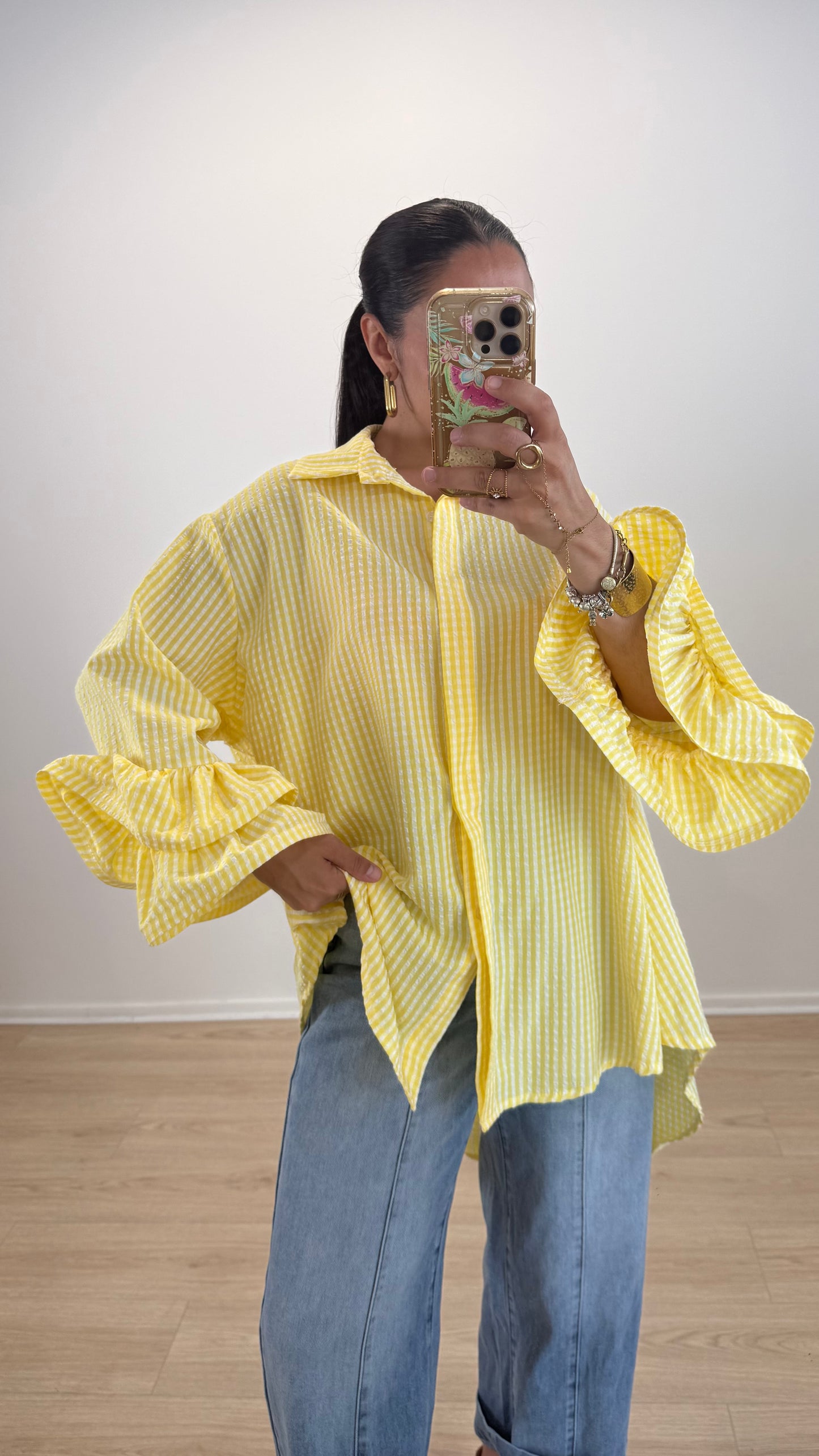 CHEMISE DIANE VICHY JAUNE
