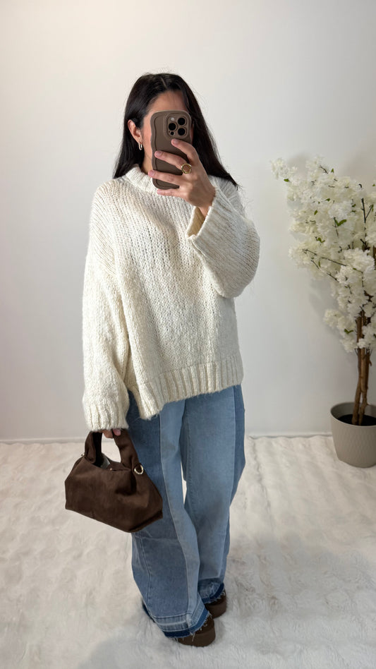 PULL MORGANE ÉCRU