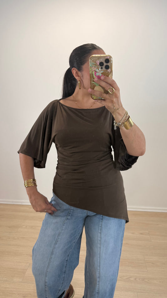 TOP ASYMÉTRIQUE CHOCO