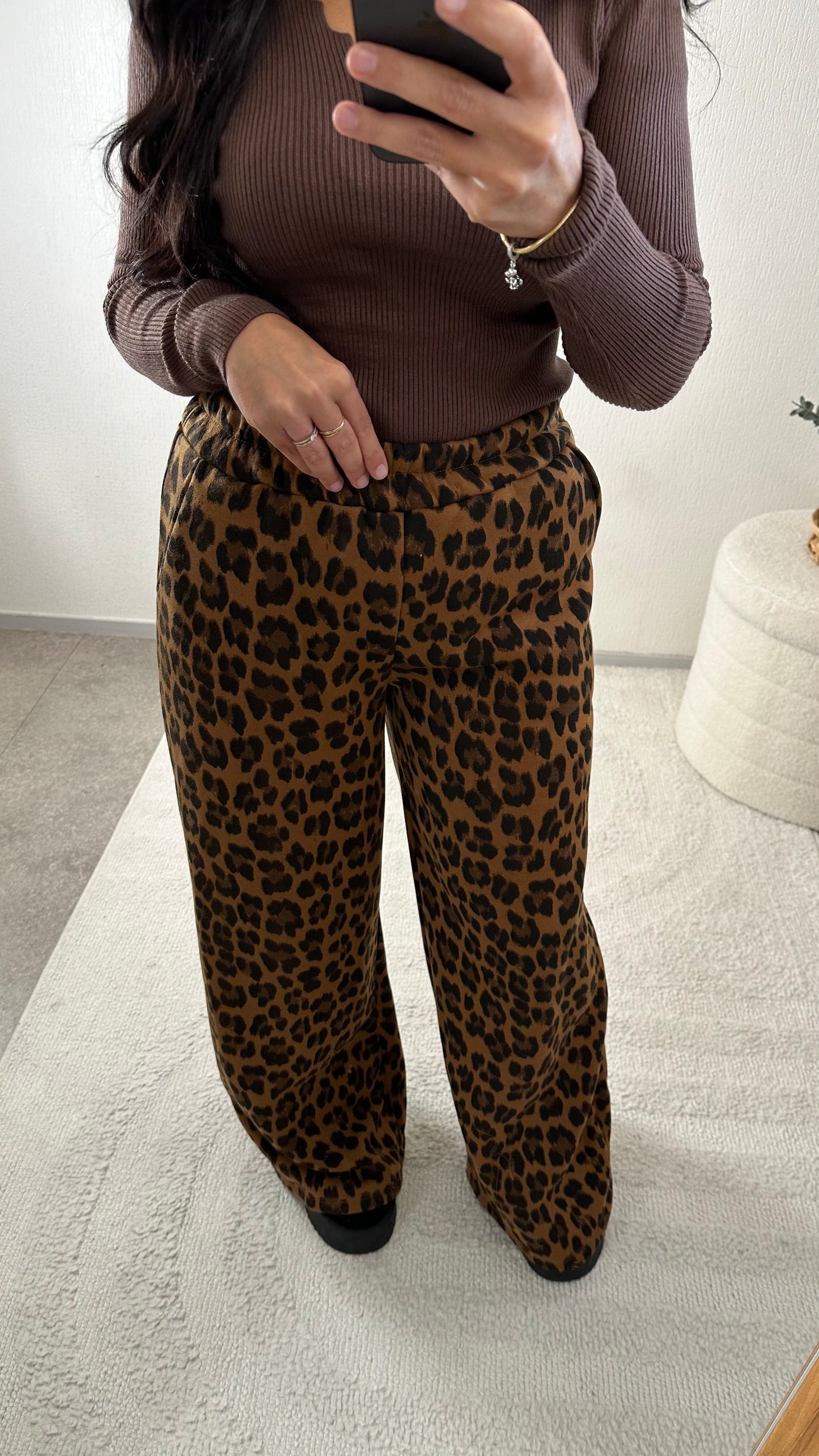 PANTALON ÉVASÉE LÉOPARD