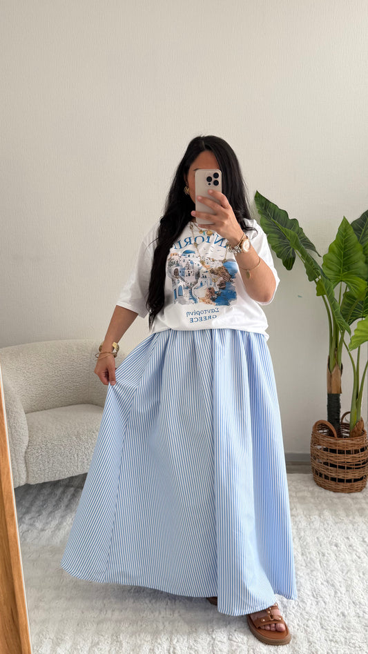 JUPE ANAÉ BLEU