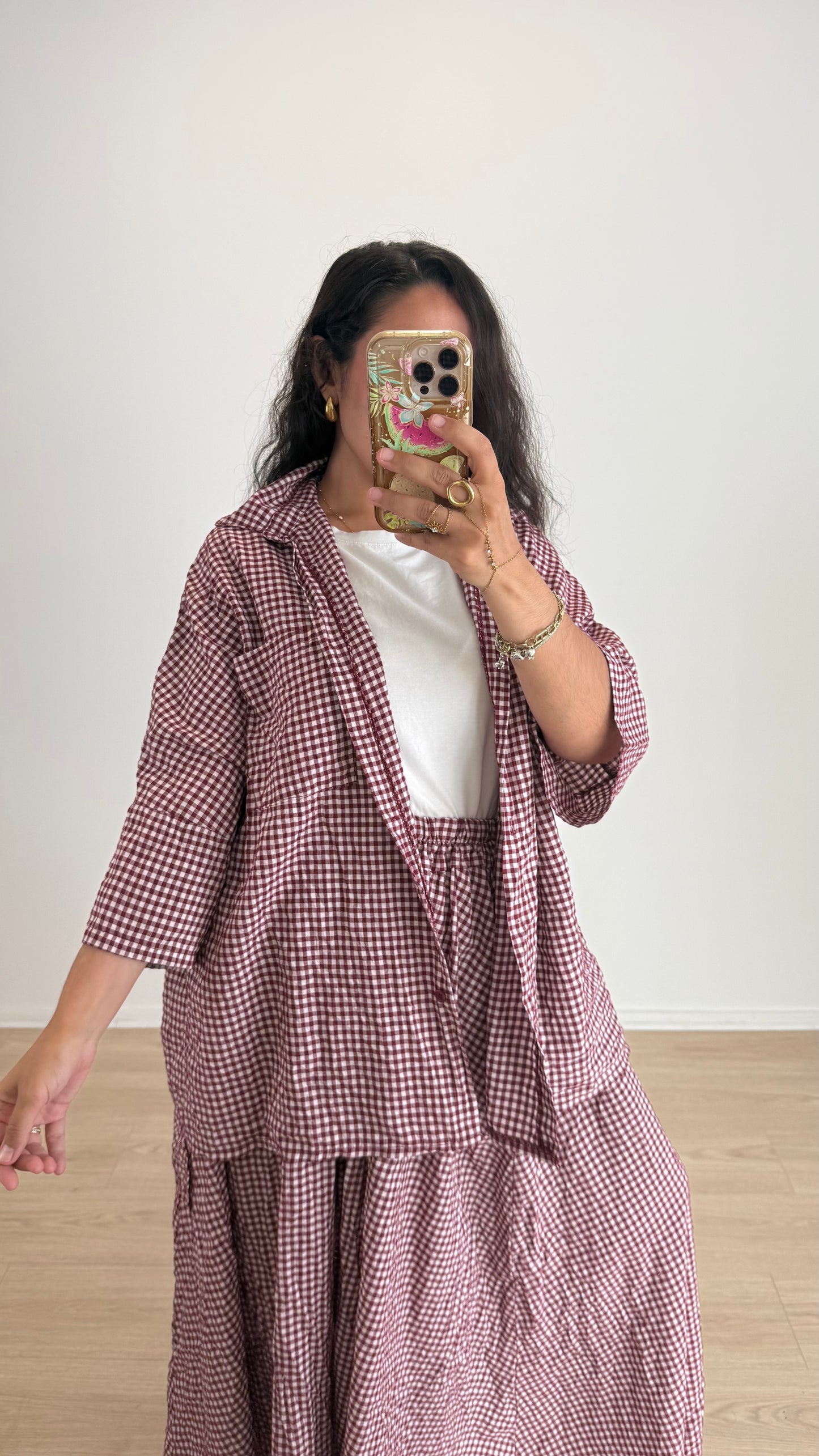 CHEMISE VICHY BORDEAUX