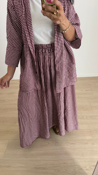 JUPE VICHY BORDEAUX